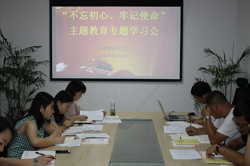 區(qū)城建投公司黨支部開展“先學(xué)、先查、先改”工作 預(yù)熱 “不忘初心、牢記使命”主題教育工作
